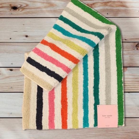 kate spade Bath Kate Spade Candy Stripe Bath Rug 2 X 34 Nwt Poshmark